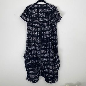 City Chic Zip Front Tunic Dress (Lace Print)